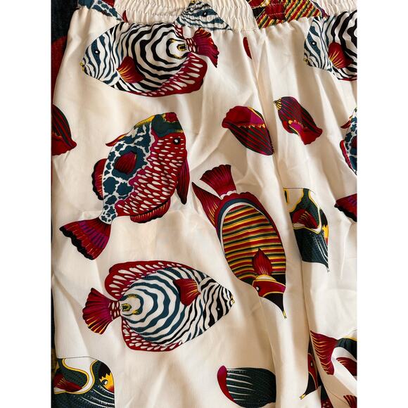 La Chine Collection Vintage Silk Fish Print Set Size Small - Picture 3 of 5